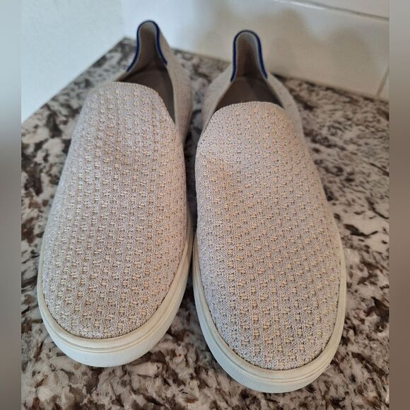 Rothys White Slip On Sneakers Size 8.5 - Picture 1 of 8